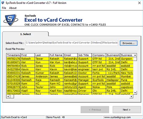How To Convert Excel Contacts To Vcard And Export Xlsx Contacts Files