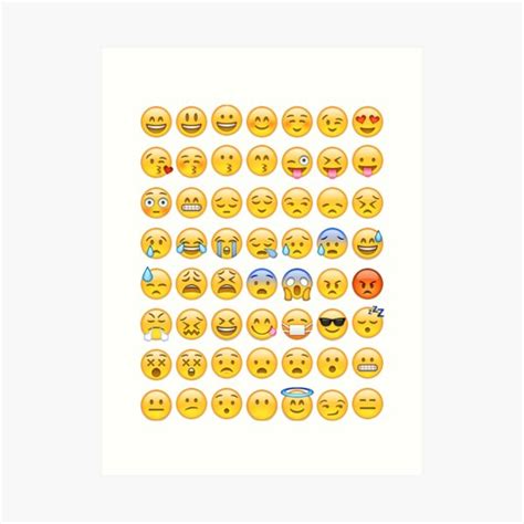 Emoji Art Prints Redbubble