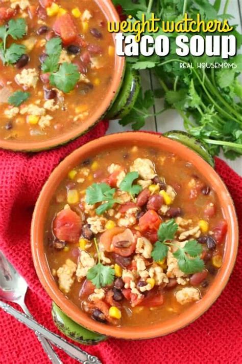 Packed with tangy and spicy mexican flavors, here's an easy 0 point. Weight Watchers Taco Soup ⋆ Real Housemoms