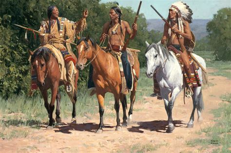 Native American Indian Horse Paintings Art Western