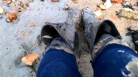black leaky wellies in deep sticky mud that gets on my leggings gloves and socks youtube