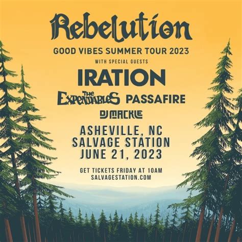 rebelution good vibes summer tour 2023 salvage station