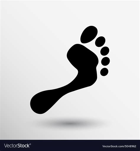 Foot Icon Human Footprint Logo Symbol Royalty Free Vector