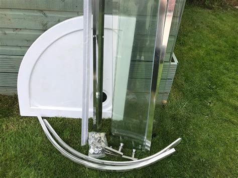 700 X 700 Quadrant Glass Shower Enclosure And Shower Tray In Sutton