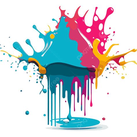 Splash Paint Vector Sticker Clipart The Color Paint Splattered To