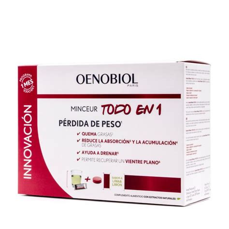 Oenobiol Minceur Todo En 1 30 Sticks60 Comprimidos