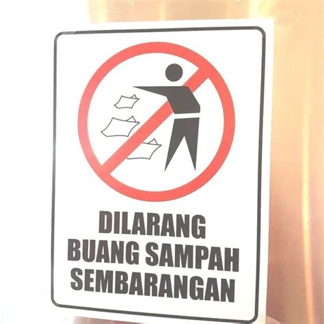Jual Ready New Sign Label Sticker K Safety Dilarang Buang Sampah