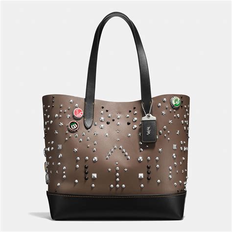 What size affordable coach bags and handbags for women should you choose? COACH Gotham Tote In Glovetanned Leather With Studs - Lyst