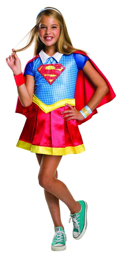 Girls Deluxe Supergirl Superman Superhero Book Week Fancy Dress Costume