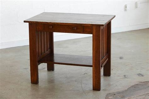 Arts And Crafts Mission Style Oak Library Table For Sale At 1stdibs
