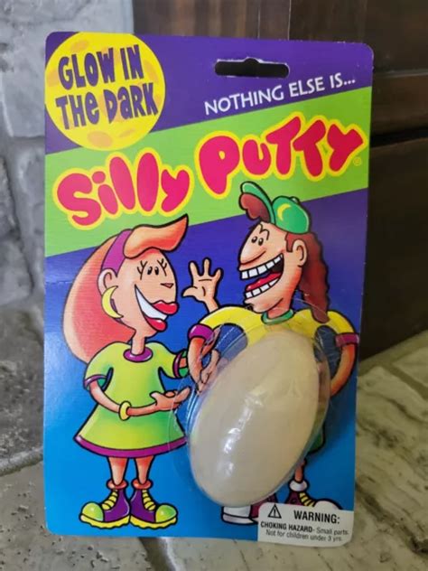 Egg Cellent Glow In The Dark Silly Putty Vintage 1997 Binney And Smith 14 14 Picclick