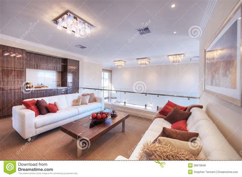 Modern Living Room With White Sofa Stock Photo - Image of relaxation
