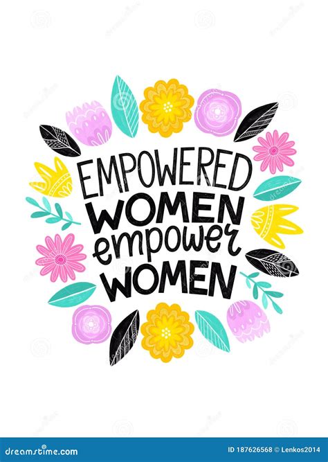 Inspirational Feminist Digital Print Empowered Women Empower Women