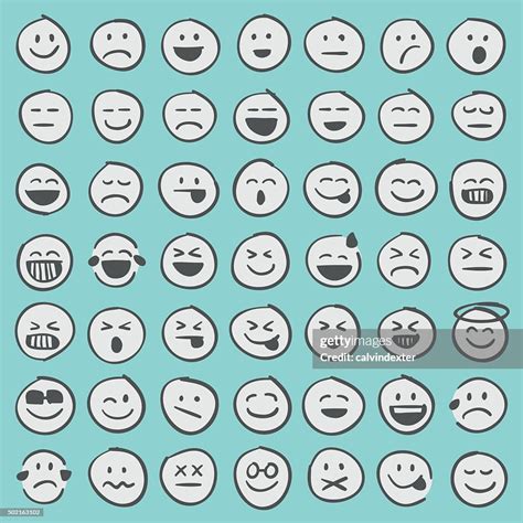 Hand Drawn Emoji Icons Set 1 High Res Vector Graphic Getty Images