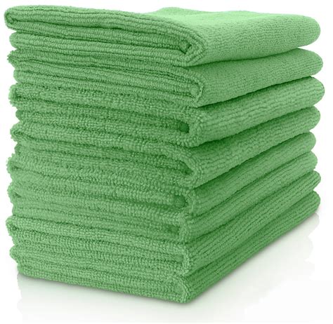 Contract Microfibre Cloths Pack Of 10 Green Cleaning Supplies 4 U