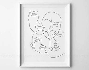 Find & download free graphic resources for line art woman. Modern Minimalist Printable Art With a Hint of by ...