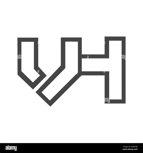 Hv Vh V And H Abstract Initial Monogram Letter Alphabet Logo Design