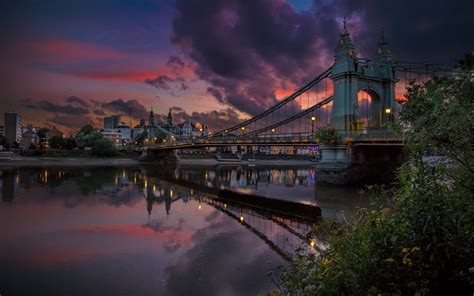 Wallpaper : landscape, lights, London, sunset, city, cityscape, night