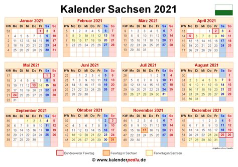 Schulferien im jahr 2022 im bundesland bayern. Kalender 2021 Sachsen Zum Ausdrucken Kostenlos