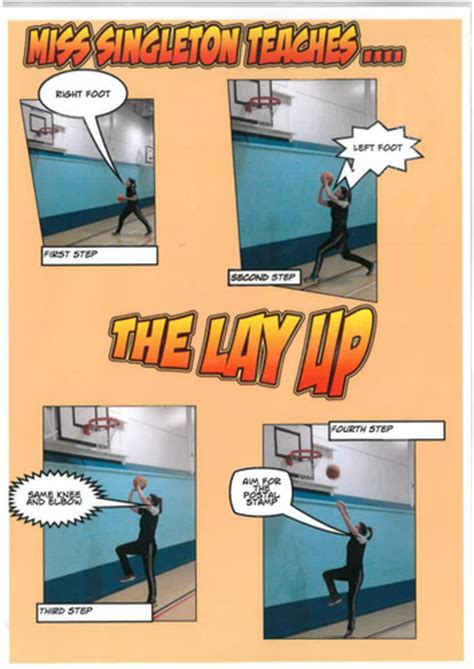 Basketball Lay Up Cartoon Strip Worksheet Teaching Resources