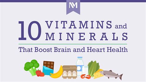 10 Vitamins And Minerals That Boost Brain And Heart Health Infographic