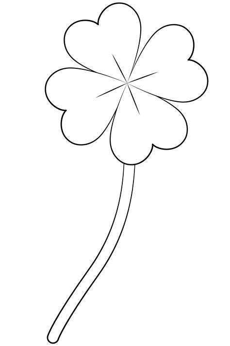 Four Leaf Clover Coloring Page Colouringpages