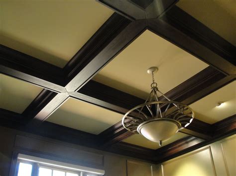 I love, love, love coffered ceilings. Custom Coffered Ceiling by Clawhammer | CustomMade.com