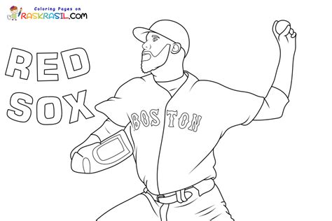 Red Sox Coloring Pages Printable