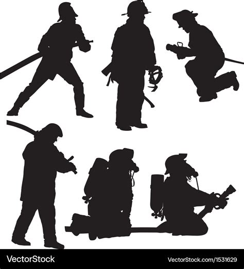 Firefighter Silhouette Vector