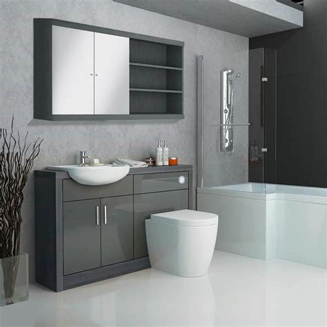 Shop for bathroom furniture in bath. Hacienda Fitted Furniture Pack Grey Buy Online At Bathroom ...