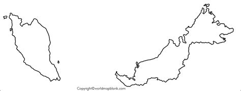 Printable Blank Map Of Malaysia Outline Transparent Map