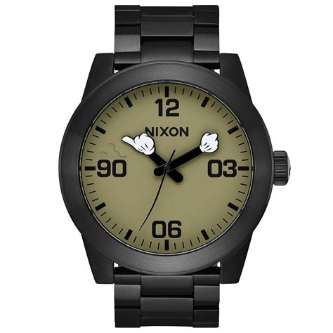 nixon x disney corporal ss watch hand over fist black black