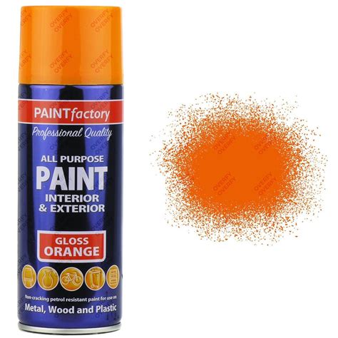 Orange Spray Paint Gloss All Purpose 400ml Sprayster
