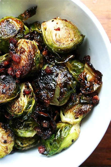 Sauté the pancetta in the hot goose fat until crisp. Ina Garten's Balsamic Brussels Sprouts | Recipe | Thanksgiving, Punch and Barefoot contessa