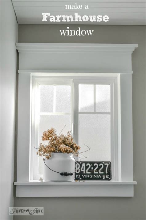 Make Easy Farmhouse Window Trim With Stock Lumber Funky Junk Interiors