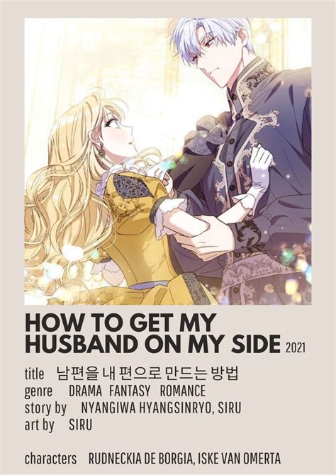 HOW TO GET MY HUSBAND ON MY SIDE Webtoon Minimalist Poster Anime