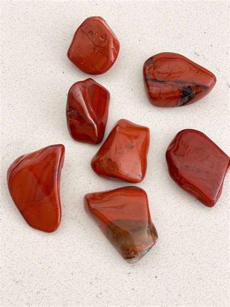 Red Jasper Tumbled Pocket Stone Root Chakra Strengthening Balancing