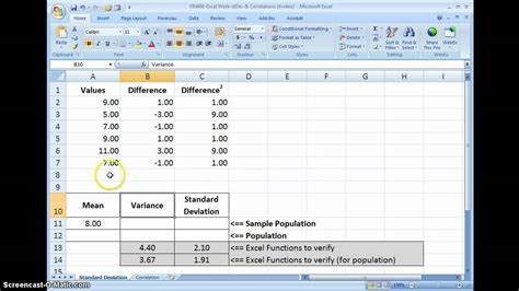 And one more good news is, these methods are the same in windows and mac versions of excel. Excel-Formulas & Functions:Standard Deviation - YouTube