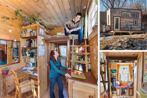 Young Couple Living In Tiny House