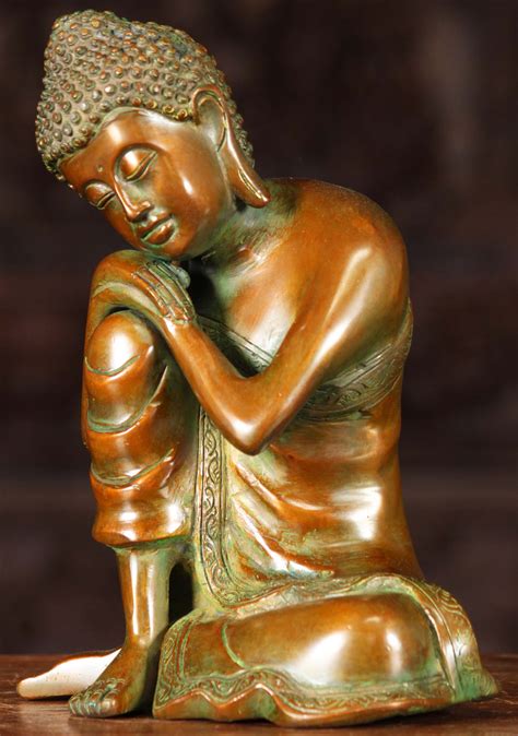 Brass Peaceful Resting Buddha Statue 10