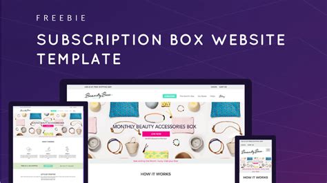 Freebie Download Free Subscription Box Website Template