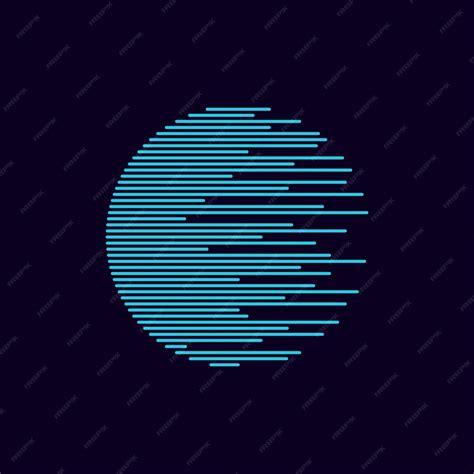 Premium Vector Circle Blue Eclipse Stripe Logo Design Vector Graphic
