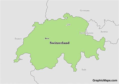 Switzerland - GraphicMaps.com