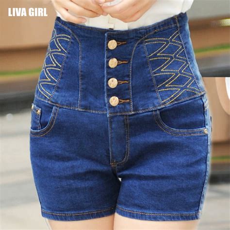 Liva Girl 2018 European Style High Waist Jeans Shorts Slim Waist Jeans Shortsshorts Aliexpress