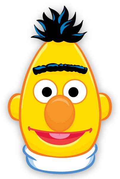 Pegatinas Para Niños Sesame Street Bert Face Clipart x Png Download in Sesame