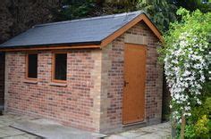 It has a large set of double doors that easily allow large tools like riding lawn mowers and snow blowers to move in and 27 Brick shed ideas | brick shed, shed, shed plans
