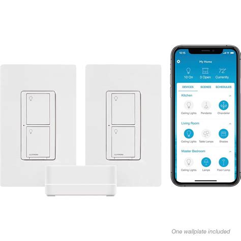 Lutron Caseta Smart Lighting Switch 2 Count Starter Kit With Smart