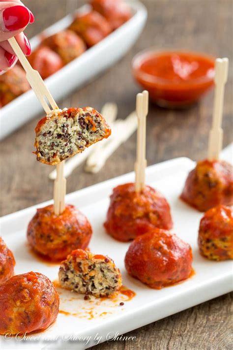 Spicy Quinoa Turkey Meatballs Appetizer Recipes Super Healthy