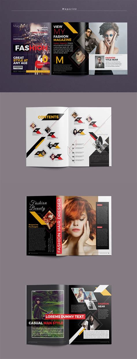 Fashion Magazine Template InDesign INDD in 2020 | Magazine template, Fashion magazine, Magazine ...