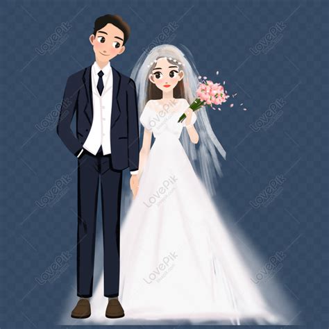 Gratis Dibujos Animados De Recién Casados Elementos Originales Png